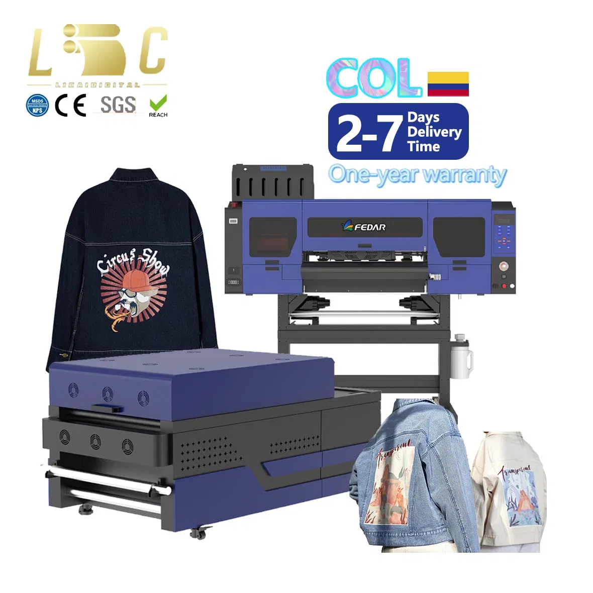 Licai 60cm Cheap Price Lifetime Warranty Garment Tshirt Printing Machine Digital Dtf Printer