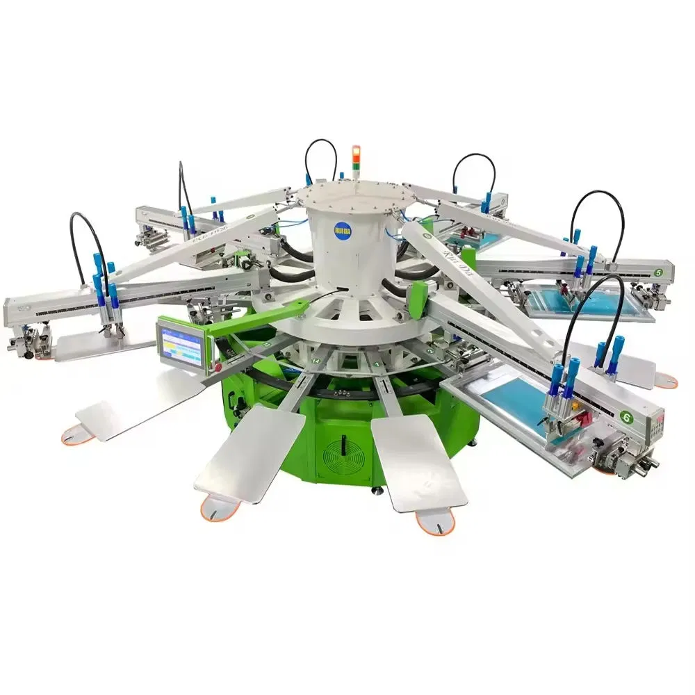 Nm6014 6 Color 14 Station Screen Printing Equipment with Flash Dryer for Fabric