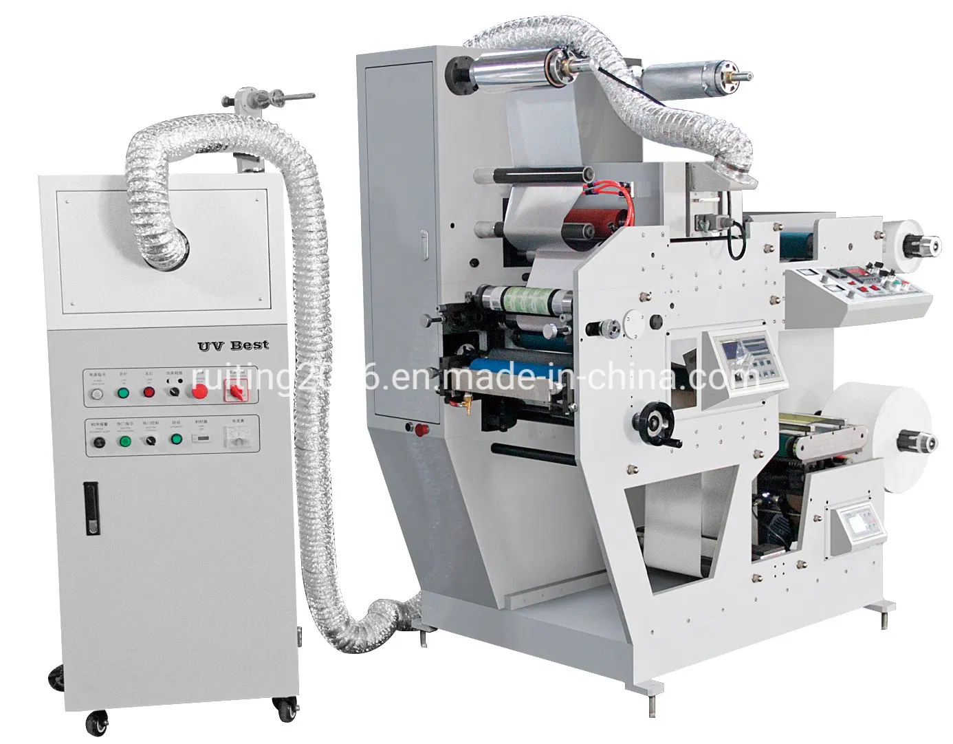 Mini 1 Color Aluminum Foil Roll to Roll Printing Machine with UV Printer