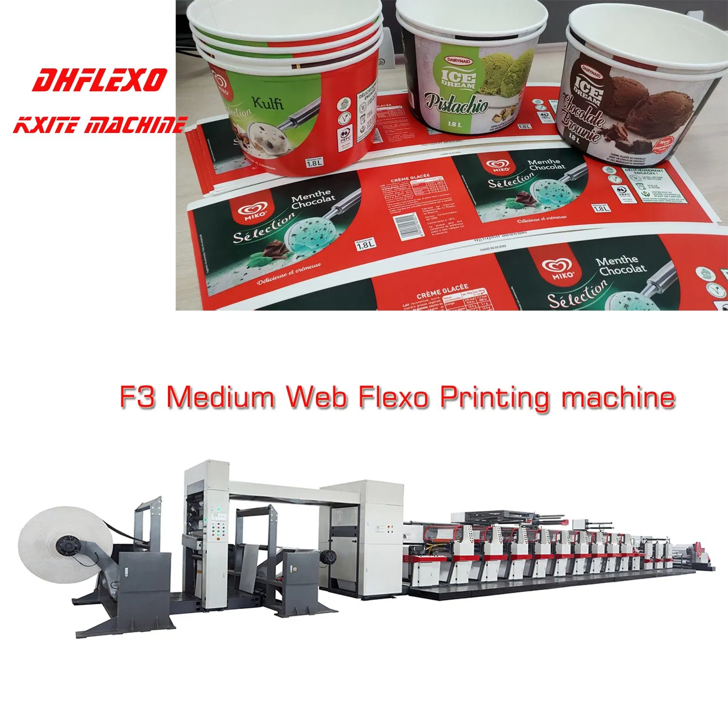 Automatic Label Vinyl Sticker BOPP Flexographic Printers 6 Color 6 UV Roll to Roll Paper Flexo Printing Machine