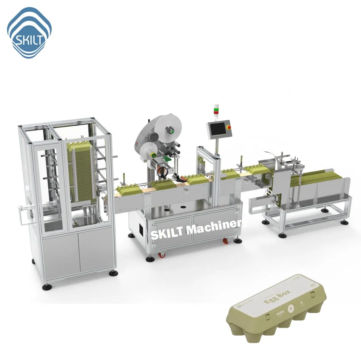 Egg Carton Labeling Machine: Reliable Servo Motor &amp; Labeling System