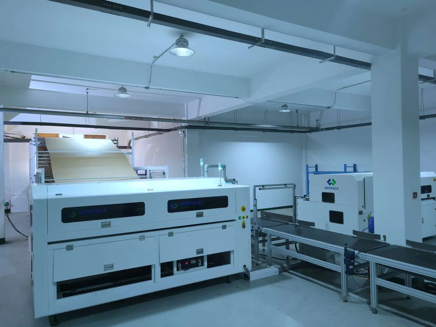 Fully Semi-Automated Khaki Paper Box on Demand Making Machine with 2/4 Colors Printing Inline