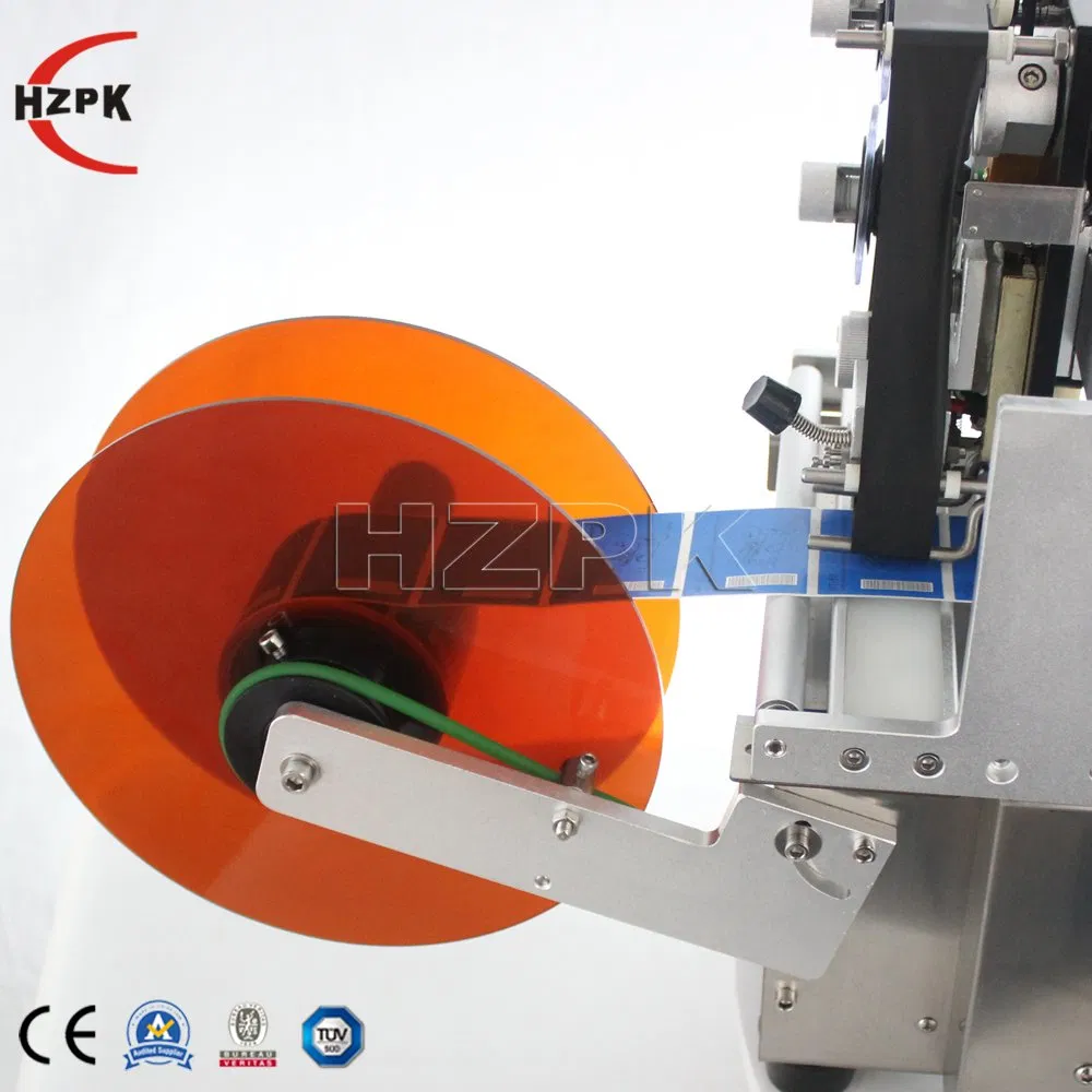 Hzpk Round Bottle Label Printing Labeling Machine for Small Business