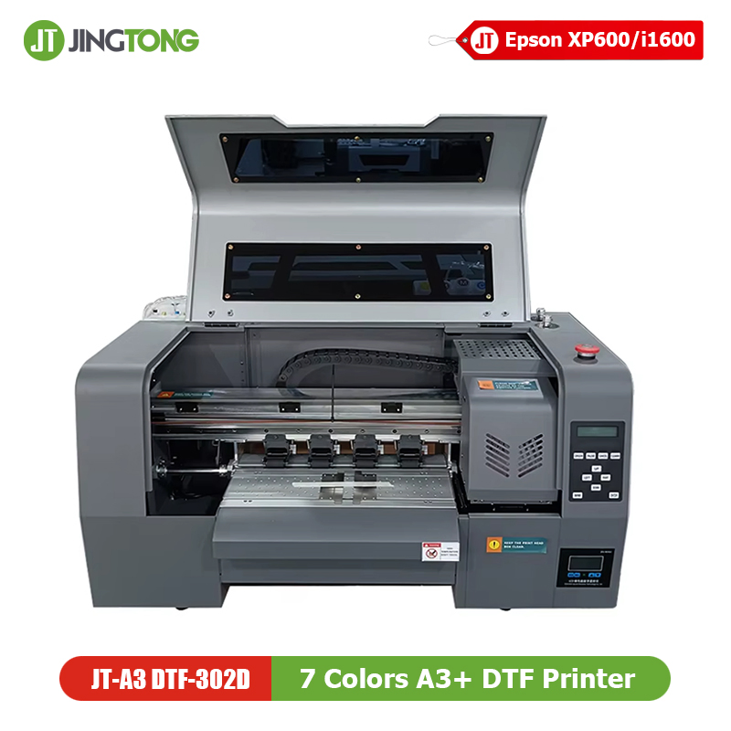 Dual XP600 Printhead A3 T Shirt Printer Pet Film Roll to Roll Printing Machine with 7 Colors Dtf Ink System