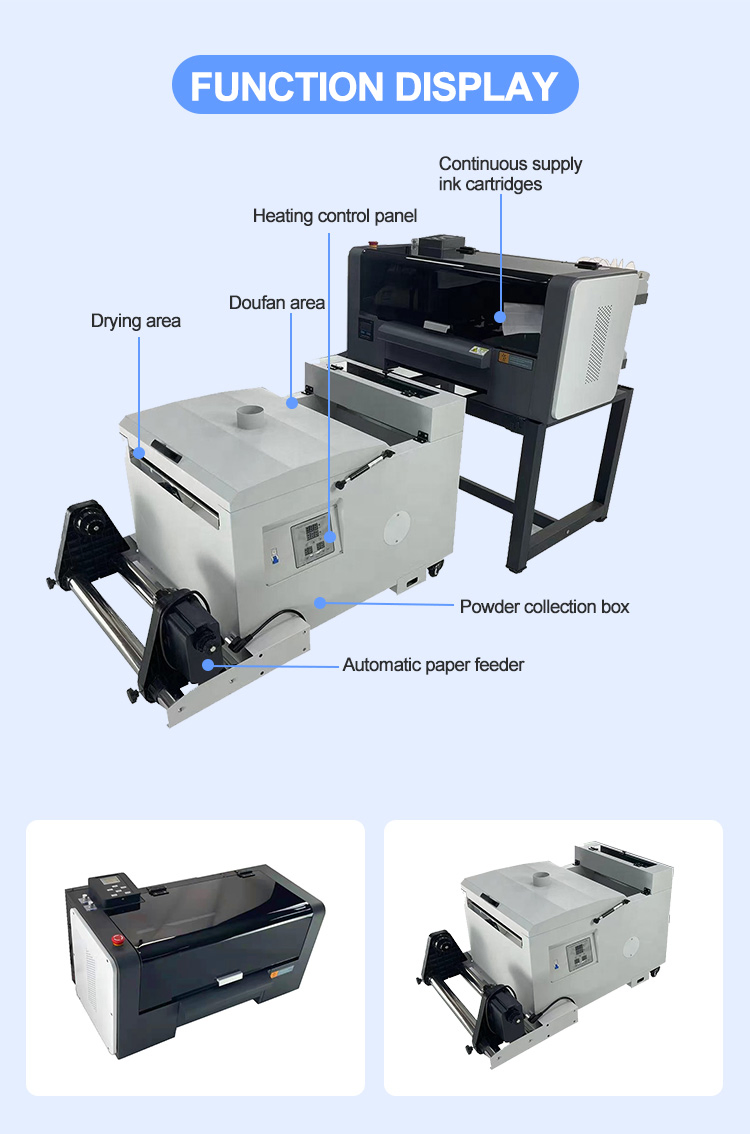 Small Desktop Digital Fabric Textile Garment A3 Dtf Printer Pet Film Heat Transfer Press Inkjet Tshirt T-Shirt T Shirt Printing Machine