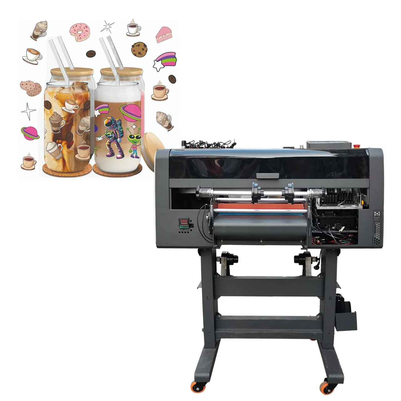 Hot-Selling Property All in One A3 30cm XP600 Size UV Sticker Pet Film Transfer Printing Machine with Laminating UV Dtf Printer Roll to Roll
