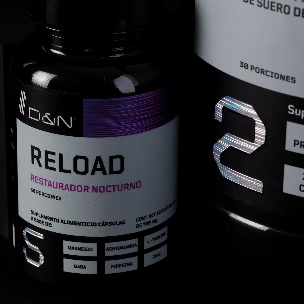 Custom Metallic Holographic Foil Bottle Supplement Protein Packaging Sticker Jar Labels