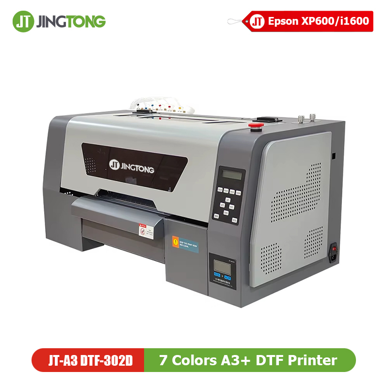 Dual XP600 Printhead A3 T Shirt Printer Pet Film Roll to Roll Printing Machine with 7 Colors Dtf Ink System