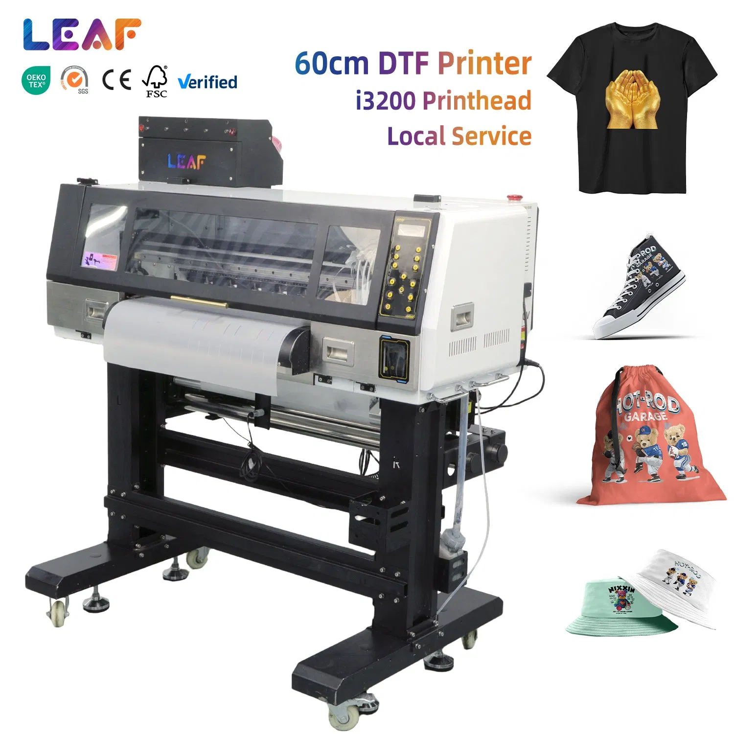 LEAF Factory Digital DTF Printer T-shirt Printing Machine for Custom Apparel Printing, Print on Shirts and Any Fabric