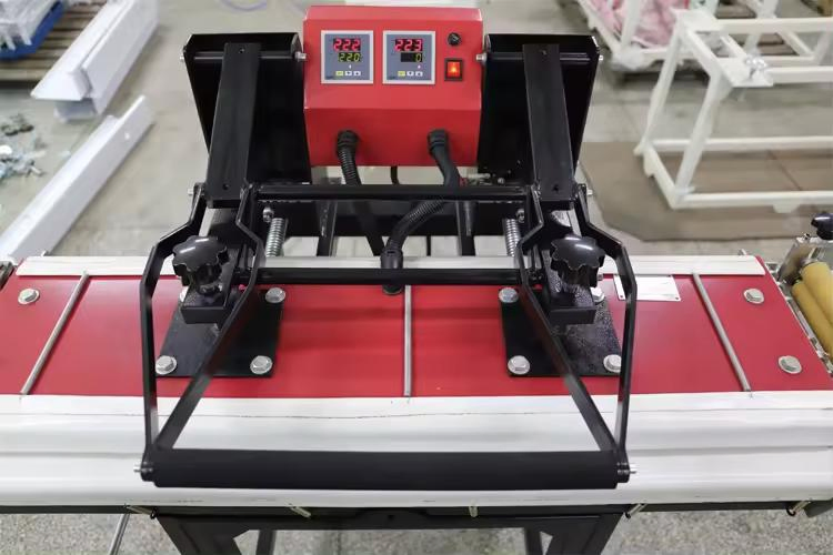 China Factory Price Safe Commercial Manual up and Down Heating Webbing Machine/ 25*100 Hot Stamping Machine Ribbon Heat Transfer Equipment