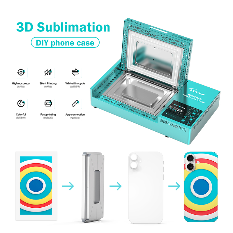 Tuoli Custom Personalized Phone Case Printing Vending Machine DIY 3D Sublimation Mobile Cover Printer for Small Business
