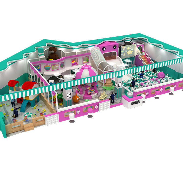 Hot Selling Product Kids Climbing Wall Indoor Playground Soft Play Equipment Amusement Park Rides with Slide Go Karts