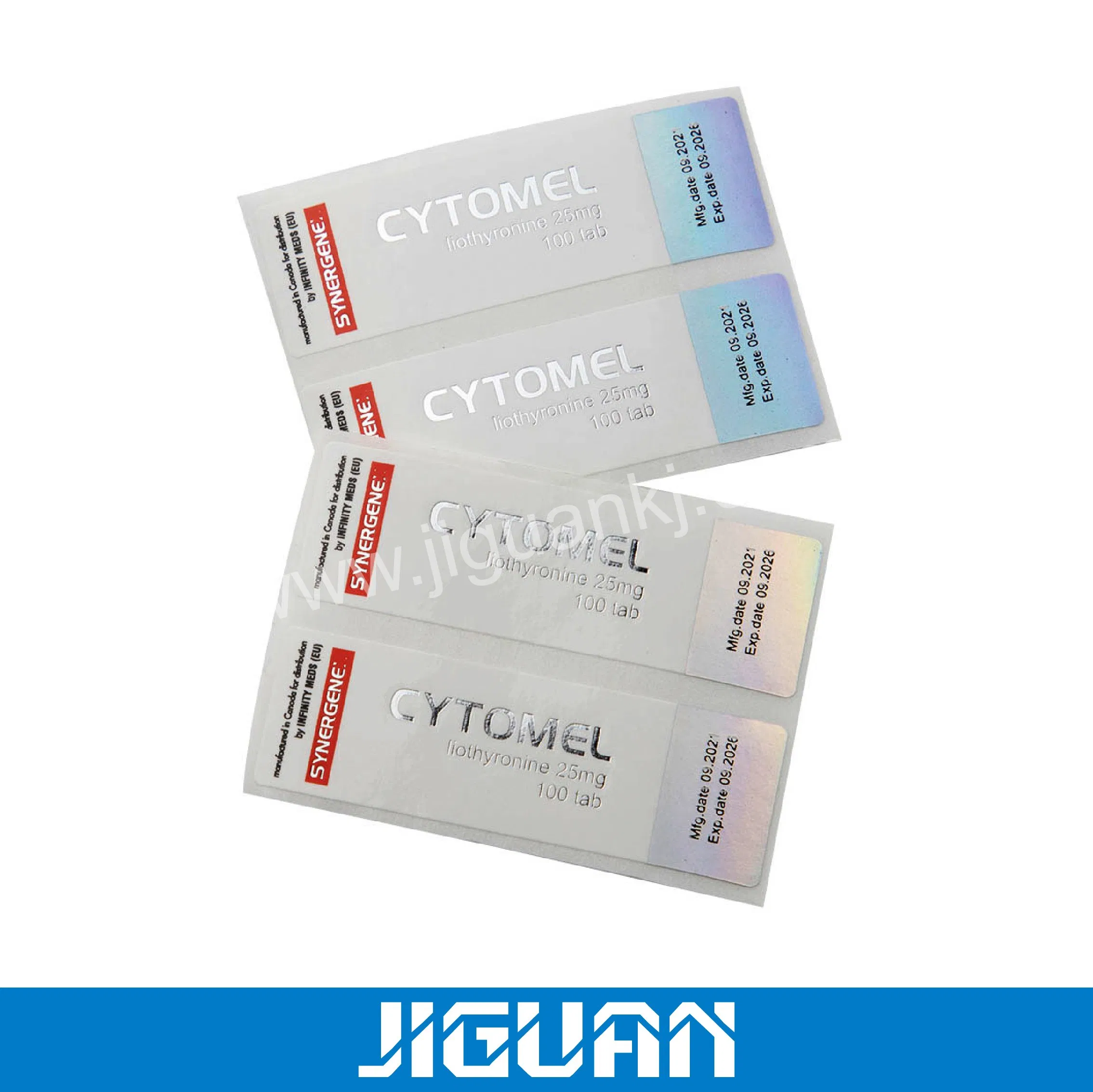 Custom Printing Self Adhesive Pill Bottle Medical Hologram Pet Pharmaceutical Peptide Steroid Oral Tablet 2ml 10ml 15ml 20ml 30ml Vial Sticker Labels