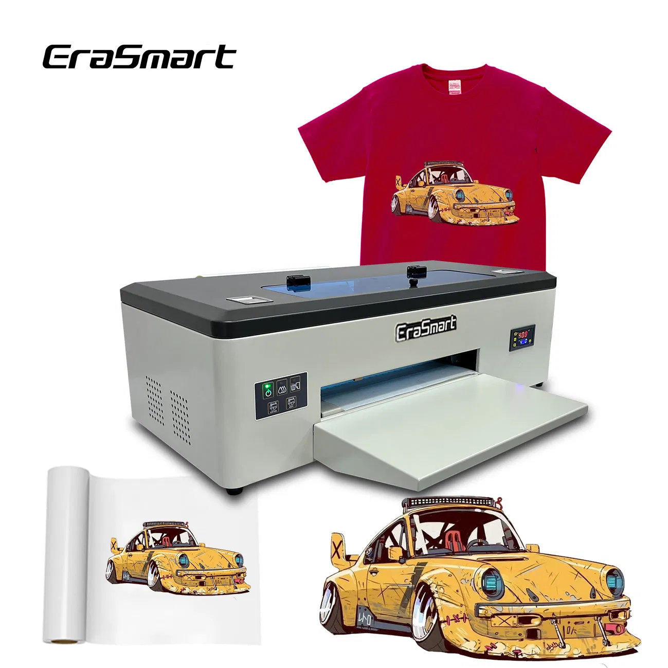Erasmart Dtf Heat Transfer Tshirt Printing Machine 30cm Digital Clothes A3 Dtf Printer Machine for Small Business at Home