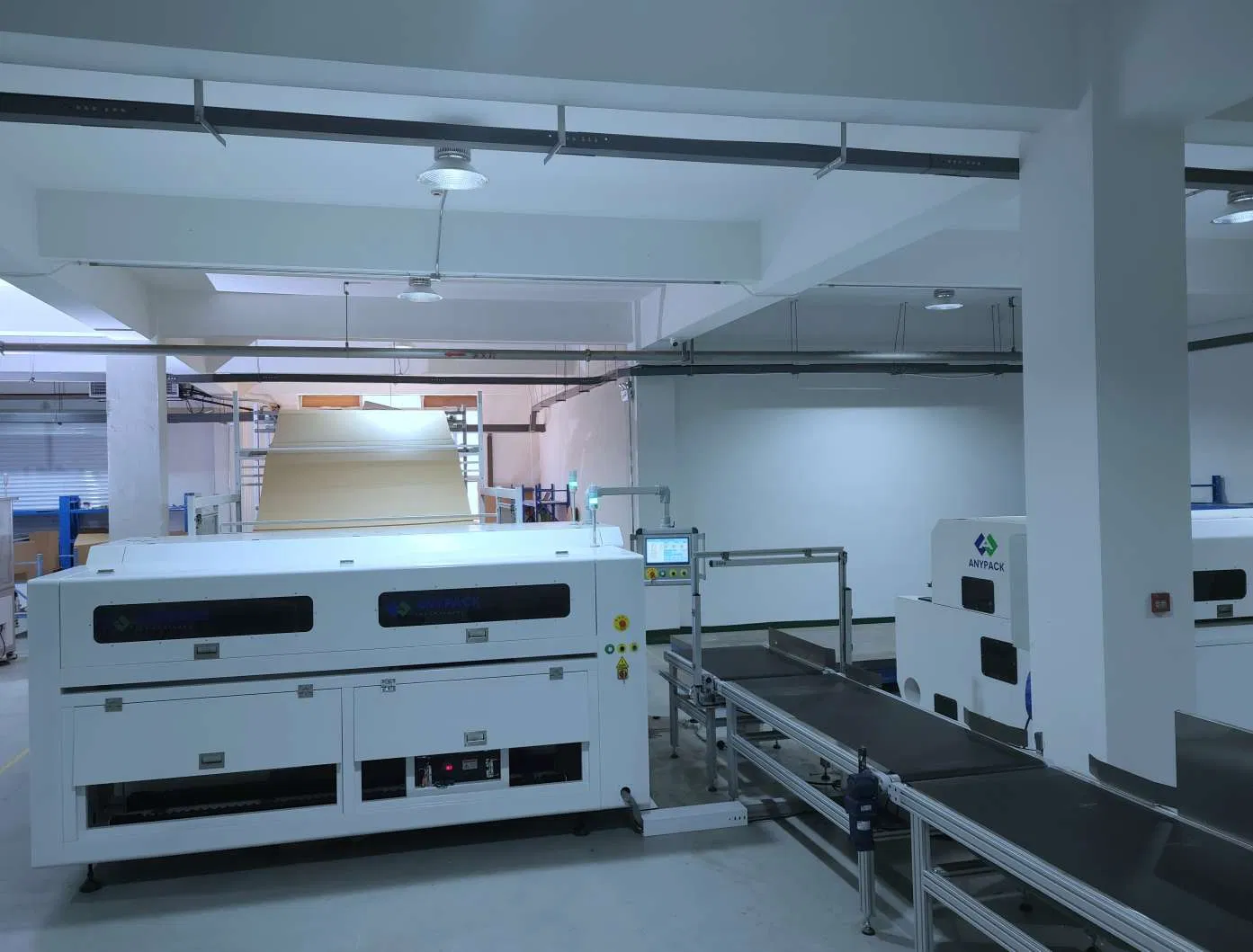 Fully Semi-Automated Khaki Paper Box on Demand Making Machine with 2/4 Colors Printing Inline