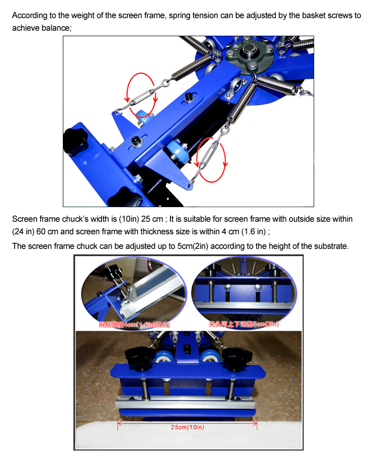 Desktop 4 Color 4 Station Single Wheel Overprinting Manual T-Shirt Garment Fabric Silk Screen Printing Machine