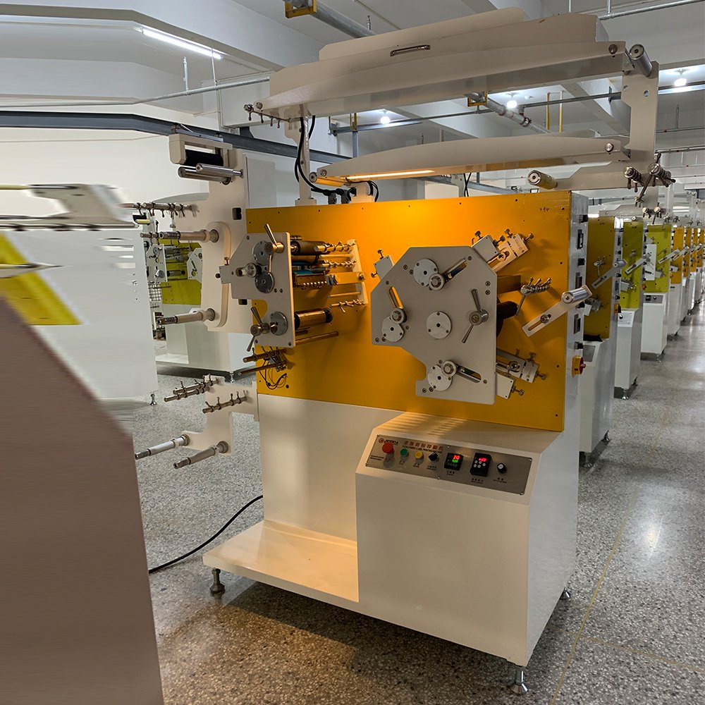 Jingda Brand 6 Colors Garment Polyester Satin Ribbon Flexo Cloth Fabric Label Printing Machine for Nylon Taffeta, Cotton Tape and Clothing Care Labels (JR-1542)