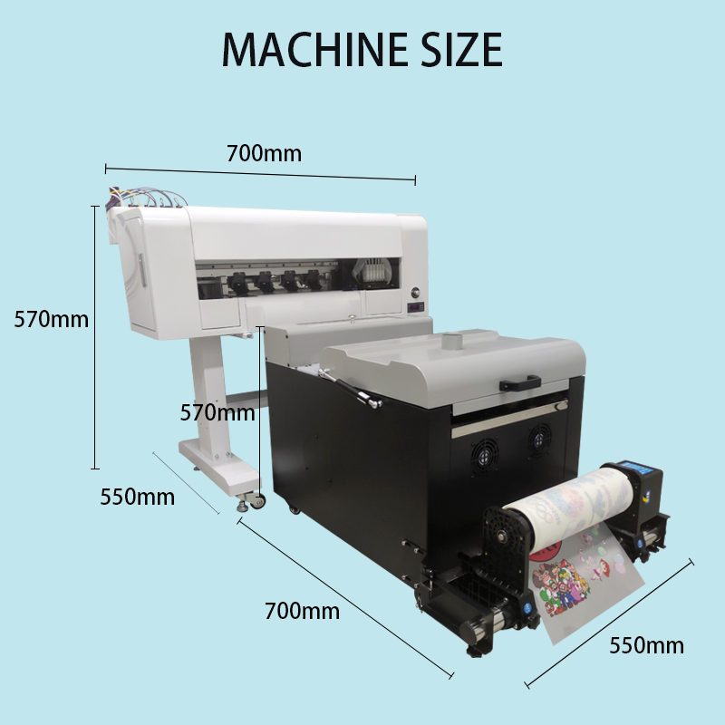 Digital 12inch A3 Dtf White Color Printer Roll to Roll Heat Transfer Pet Film Printing Machine for Cloth Fabric