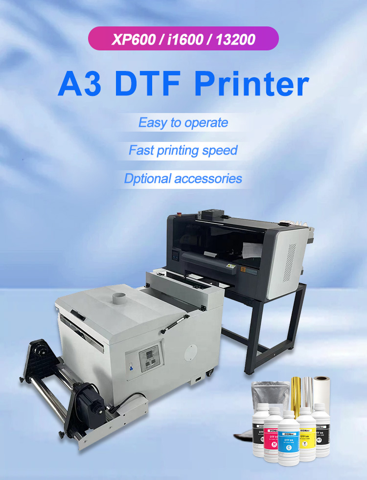 Small Desktop Digital Fabric Textile Garment A3 Dtf Printer Pet Film Heat Transfer Press Inkjet Tshirt T-Shirt T Shirt Printing Machine