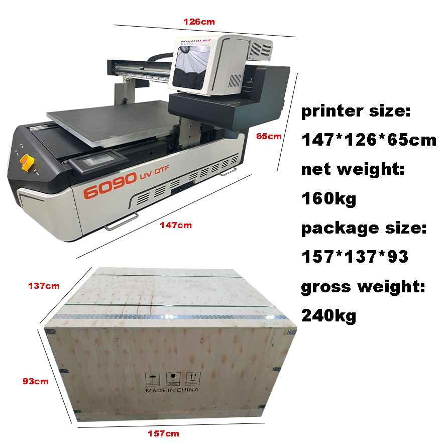 UV Flatbed Plotter Printer Metal Sheet Hybrid Single UV Dtf 60 90 13200 UV Flatbed Printer with Camera