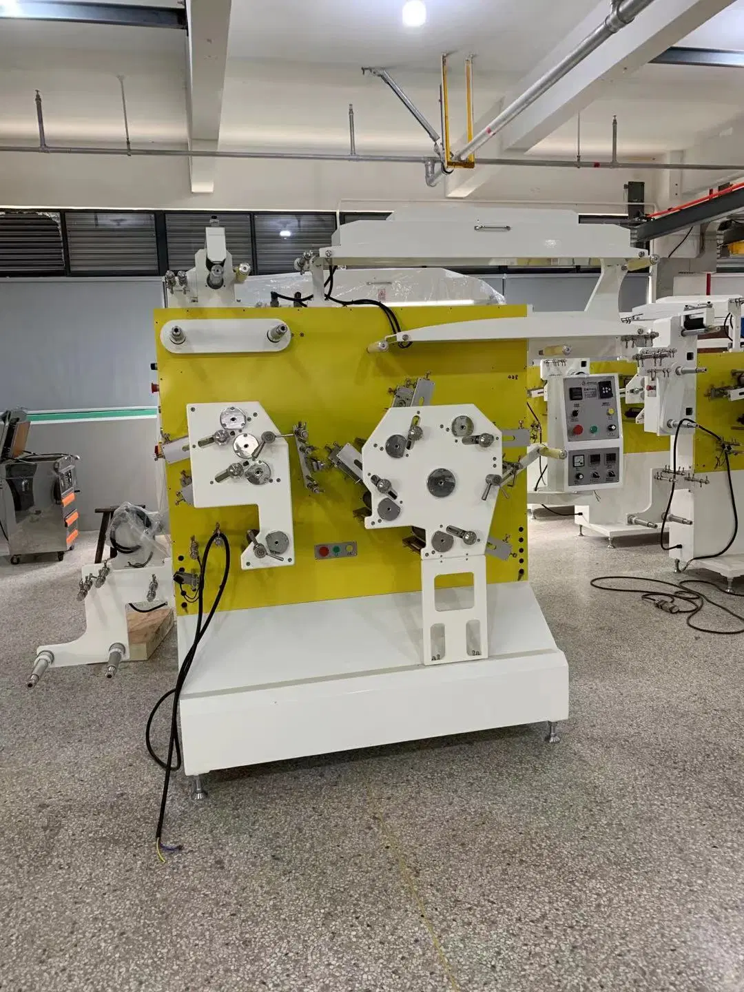 Jingda Brand 6 Colors Garment Polyester Satin Ribbon Flexo Cloth Fabric Label Printing Machine for Nylon Taffeta, Cotton Tape and Clothing Care Labels (JR-1542)