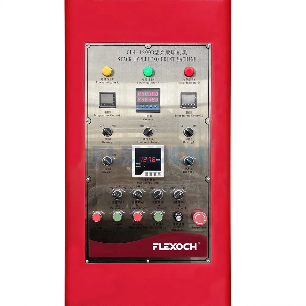 4 Color Non Woven Flexographic Printing Equipment for Fabric Roll Production