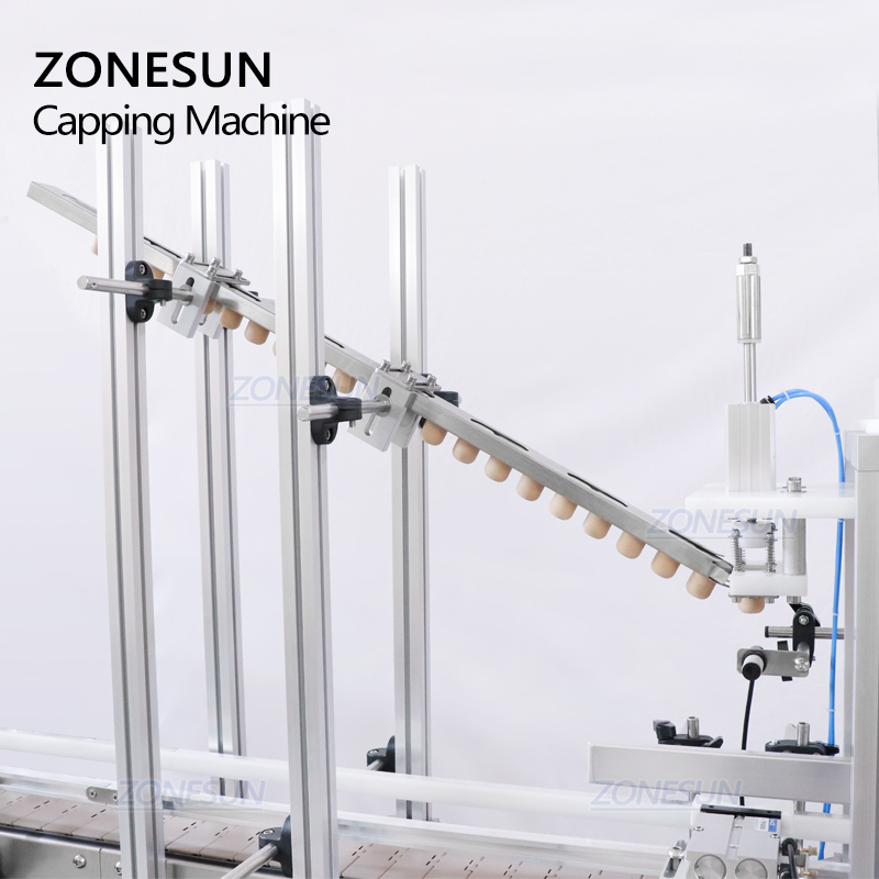 ZONESUN ZS-XG1870D1 Tabletop Cork Pneumatic Automatic Wine Bottle Capping Crimping Pressing Machine