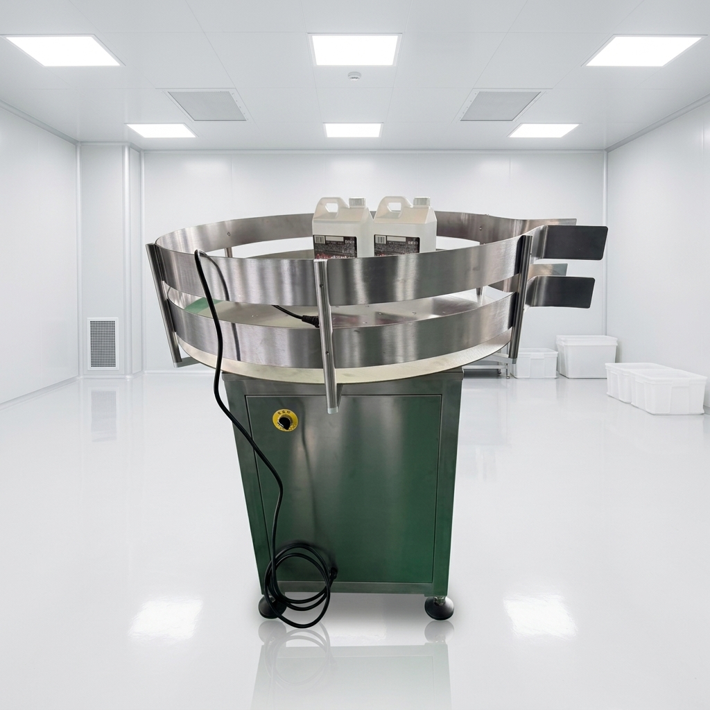 HL-ZP Automatic Plastic Glass Pet Bottle Round Rotary Unscrambler Bottle Sorting Turntable Feeding Table for Packaging Line