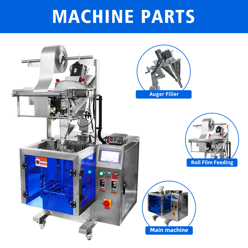 Full Automatic Plastic Sachet Bag Vertical Form Filling Sealing Machine for 2g 3g 5g 10g 30g Soda Baking Powder Spice