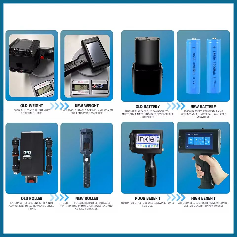 Willita Portable 5 Inch Touch Screen Handheld Inkjet Printer Half Inch Inkjet Coding Machine for Barcode Variable Data