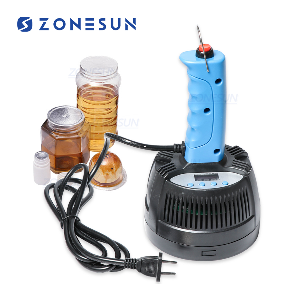 ZONESUN 20-100mm Hand Held Electromagnetic Induction Sealer Honey Plastic Glass Bottle Cap Tin Aluminum Foil Sealing Machine