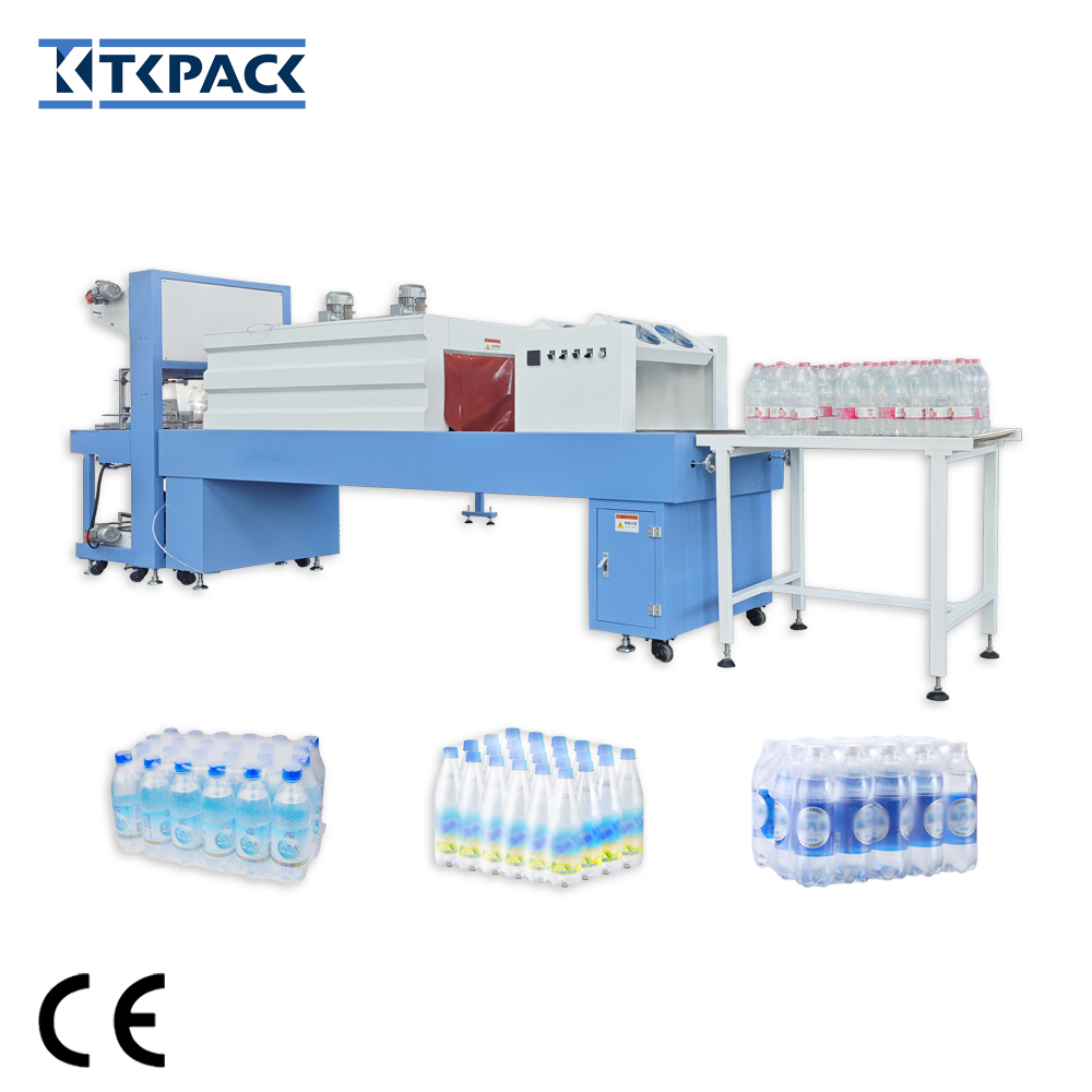 Automatic High Speed PE Film Shrink Wrapping Machine, L-Type Linear Heat Shrink Tunnel for Water Bottle Beverage Packaging Line
