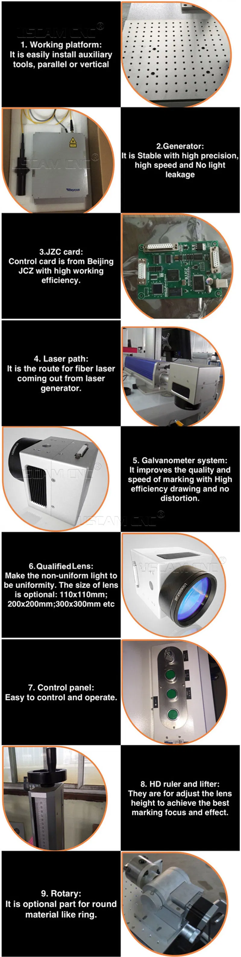 Fiber Laser Marking Machine for Metal Nometal Engraving