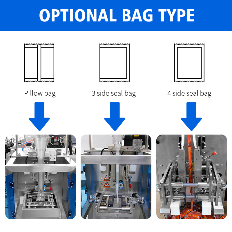 Full Automatic Plastic Sachet Bag Vertical Form Filling Sealing Machine for 2g 3g 5g 10g 30g Soda Baking Powder Spice
