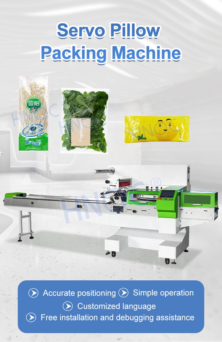 Fully Automatic Horizontal Wrapping Flow Pack Packaging Machine Fruit and Vegetable Packing Machine