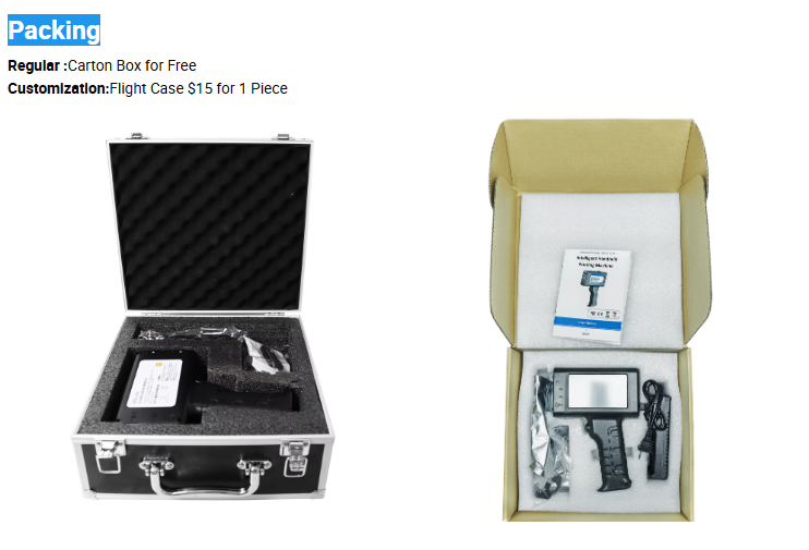 Handheld TIJ Inkjet Jet Machine standard packaging kit