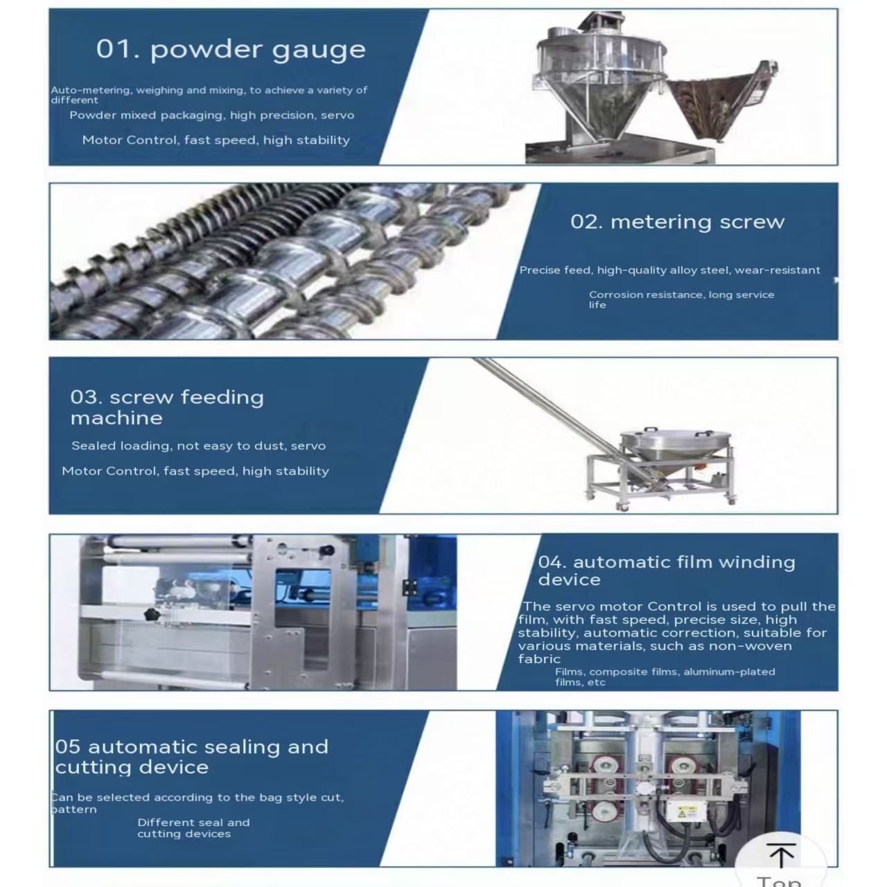 Multi-functional Automatic Forming Filling and Sealing Granular Spice Vertical Packaging Machine with Motor 2kw Power