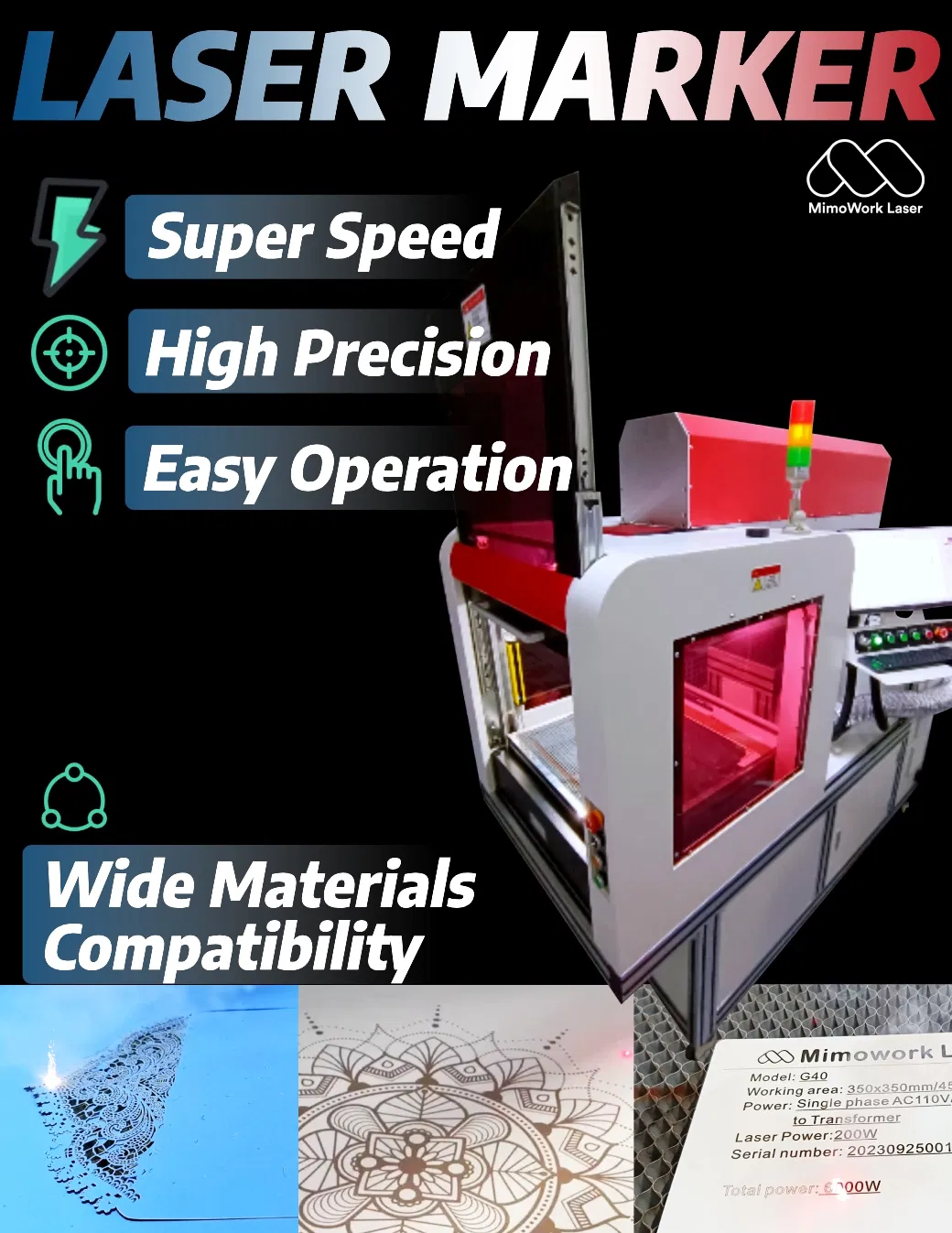 3D Dynamic Focus CO2 Laser Marking Machine Feature 1