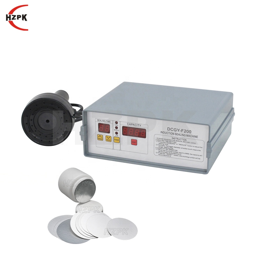 HZPK DCGY 200 Aluminum Foil Heat Bottle Jar Caps Induction Sealing Machine