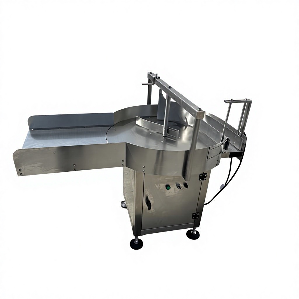 HuiMing Automatic Plastic Glass Bottle Feeding Turntable GP-0A Unscrambler Feeder Table for Beverage Filling Production Line