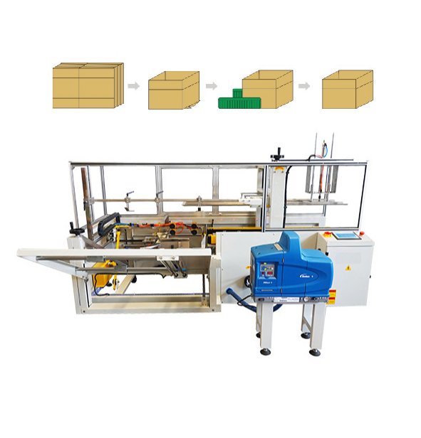 Optimized Automatic Cartoon-Erecting Folding Closing Taping Machine Hot Glue Flap Sealing for Efficient Paper Carton Packaging