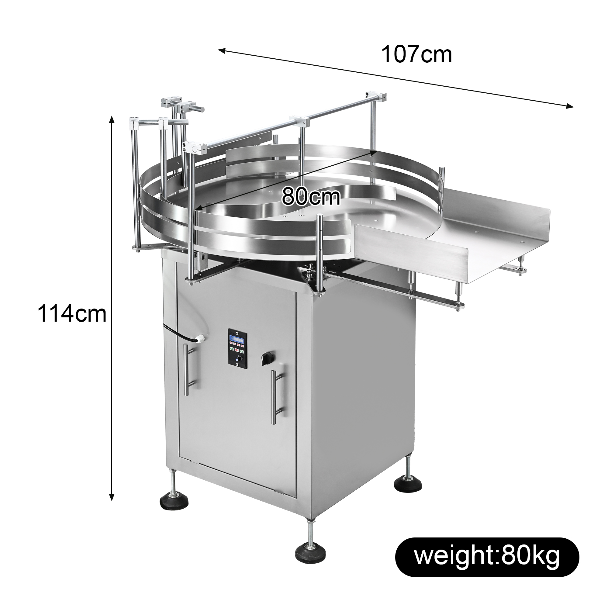 Automatic Round Bottle Unscrambler Machine Turntable Feeder For Plastic Glass Containers Food Beverage Industry