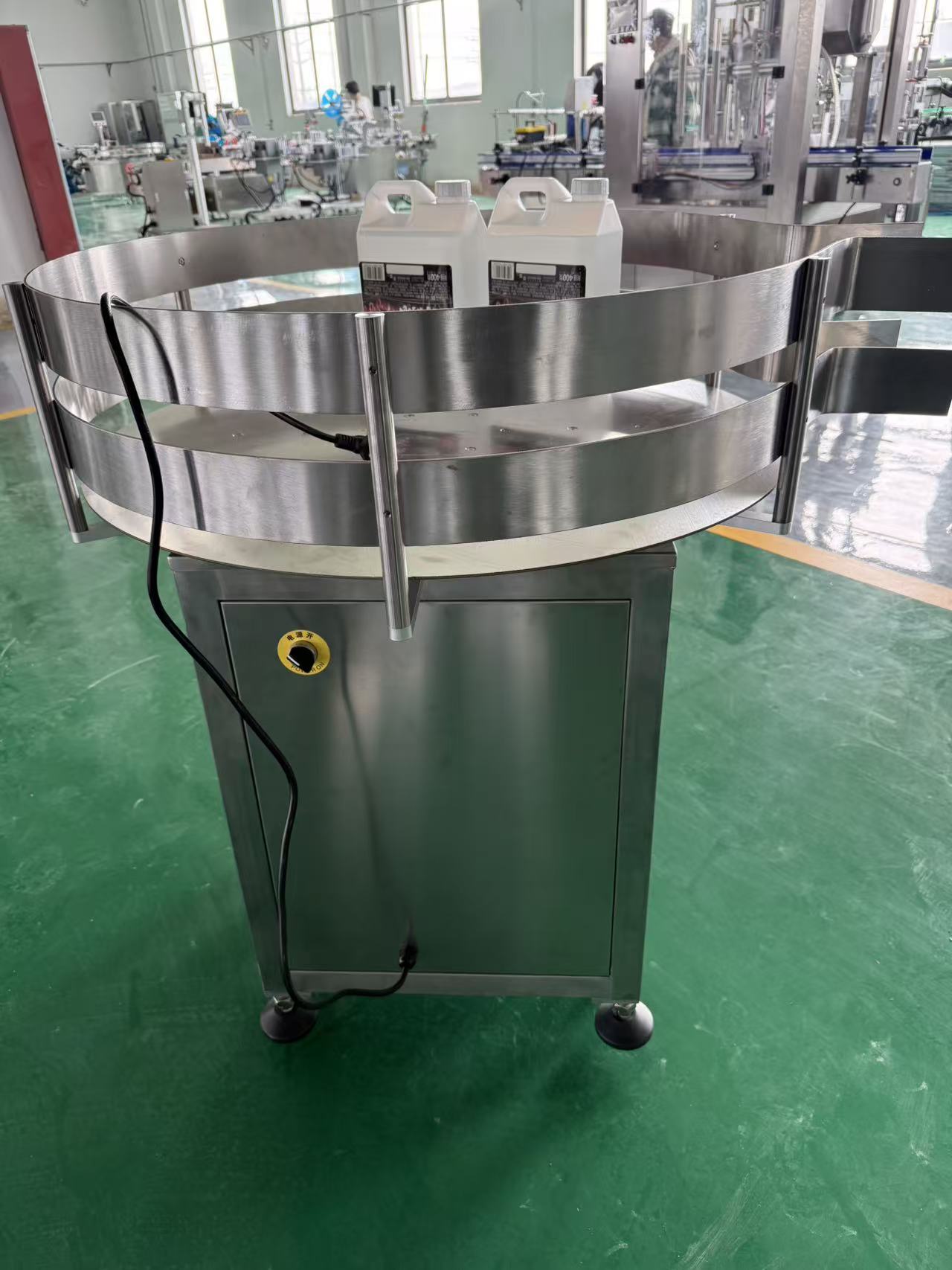 HL-ZP Automatic Plastic Glass Pet Bottle Round Rotary Unscrambler Bottle Sorting Turntable Feeding Table for Packaging Line