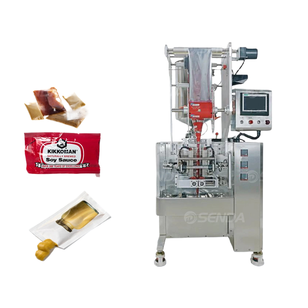 Automatic Vertical Form Fill Seal Sauce Oil Liquid Four-Side Sealing Sachet Packaging Machine