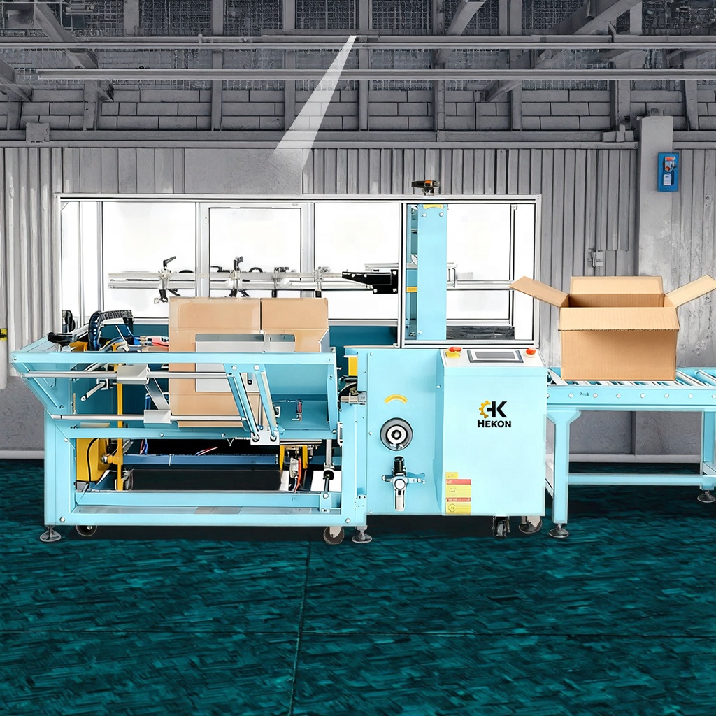 HEKON Vertical Carton Erector Carton Case Box Packing Erecting Machine Automatic Carton Box case Erector Erecting Machine