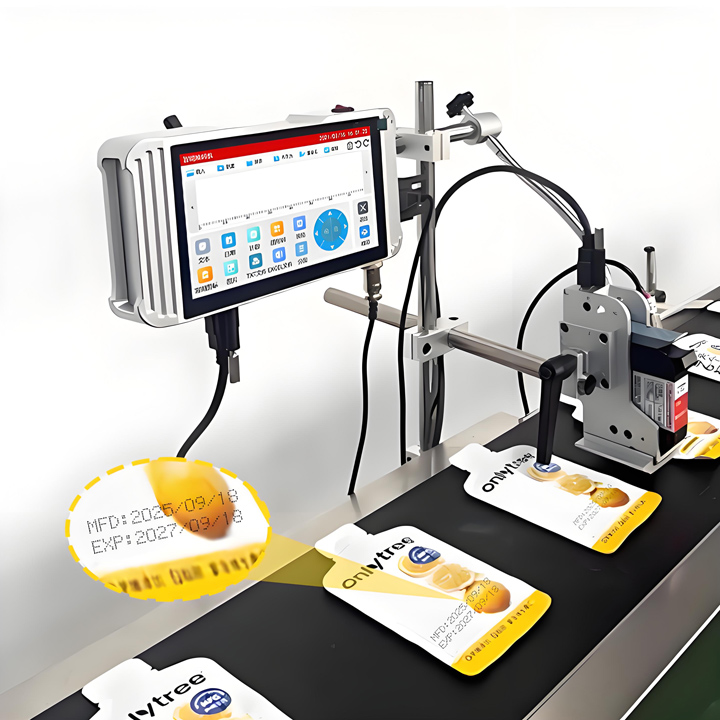 2025 Tij Grade 12.7mm Variable Expire Date QR Code Series Number Automatic Online Coding Machine Batch Printing Inkjet Printer