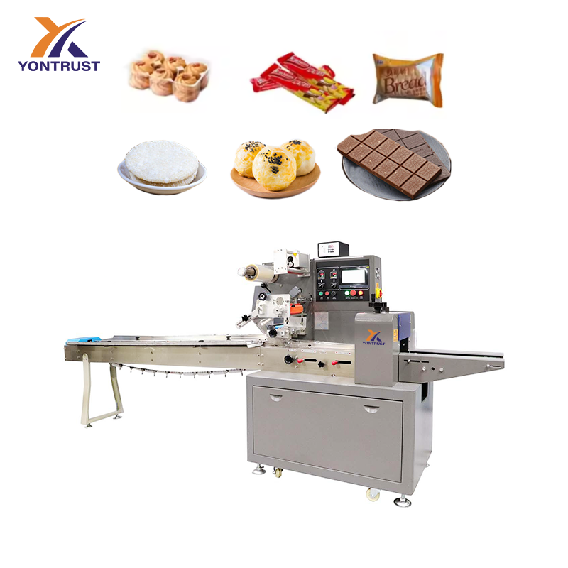 Horizontal Flow-Wrapper Facial Mask Pastry Dessert Shortbread Food Pillow Type Packaging Packing Machine