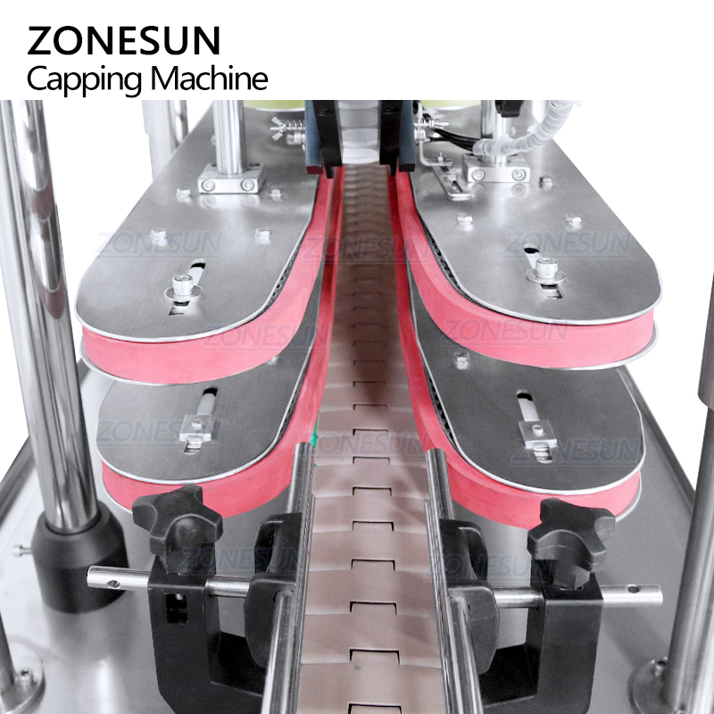 ZONESUN ZS-FXZ101 High Speed 6 Wheels Linear Spindle Automatic Bottle Bottle Capping Machine With Feeder