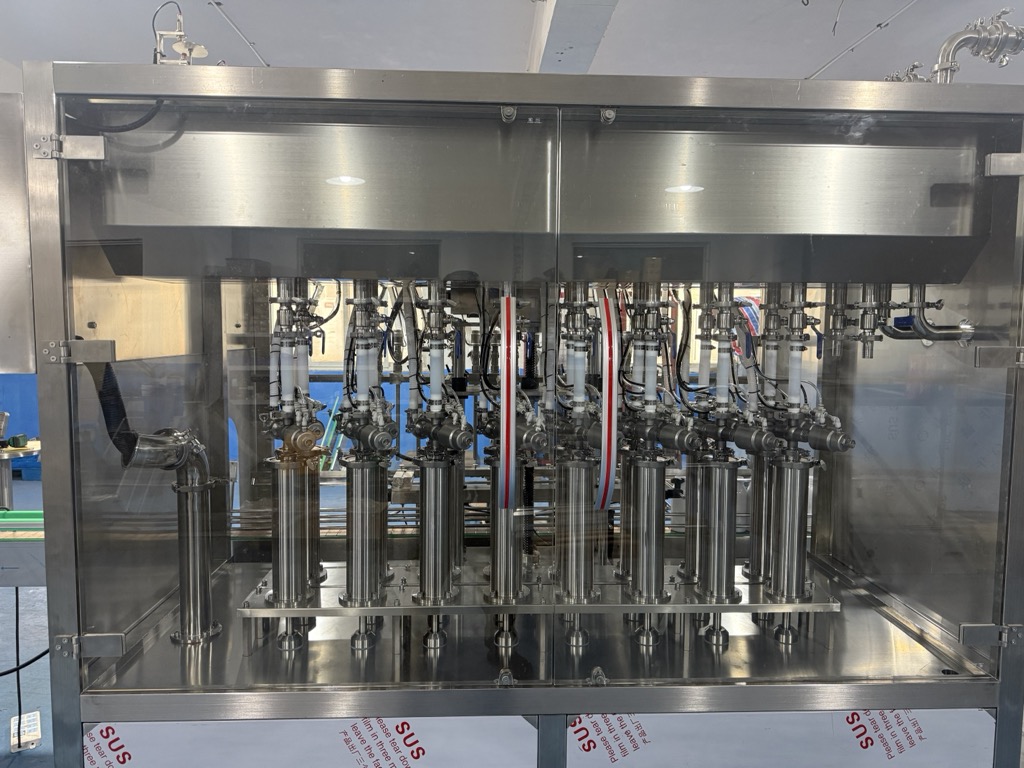 HuiMing Automatic Piston Filling Machine HSGZ-16A for Beverage Thick Paste &amp; Sauce Liquid Plastic/Glass/Metal Bottles 100-5000ML