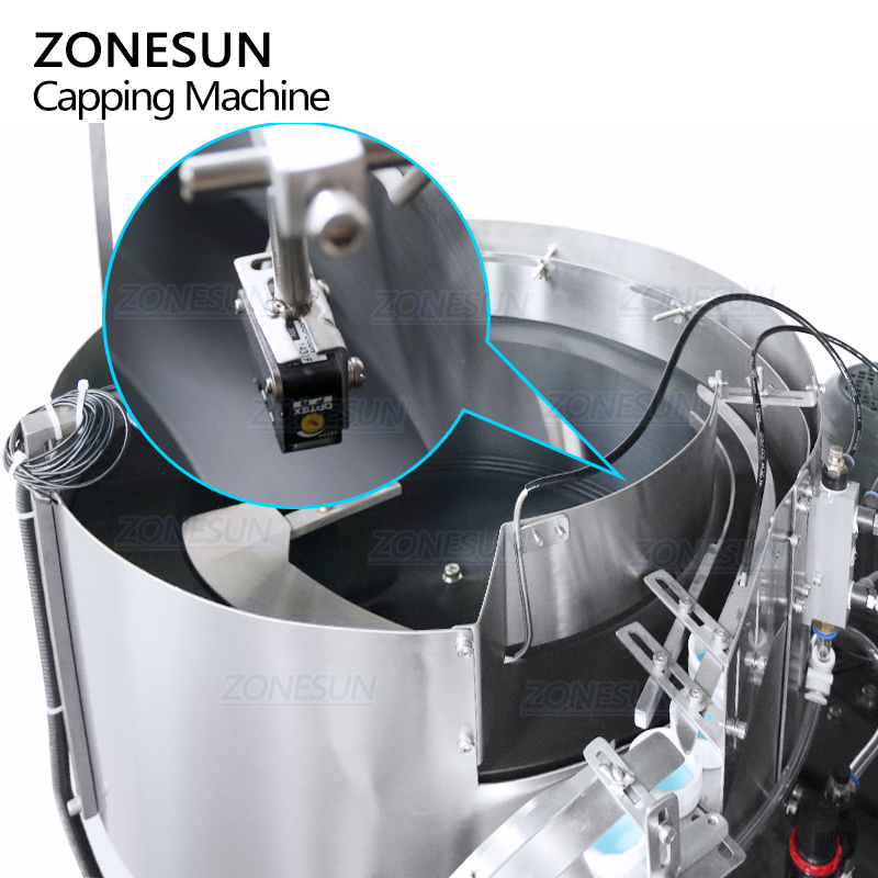 ZONESUN ZS-FXZ101 High Speed 6 Wheels Linear Spindle Automatic Bottle Bottle Capping Machine With Feeder